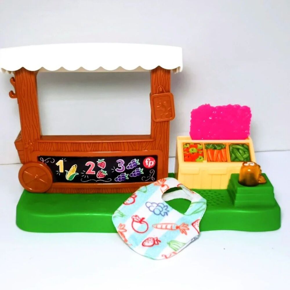 Fisher Price Little People Farm Lemonade Stand Music Shopping Market